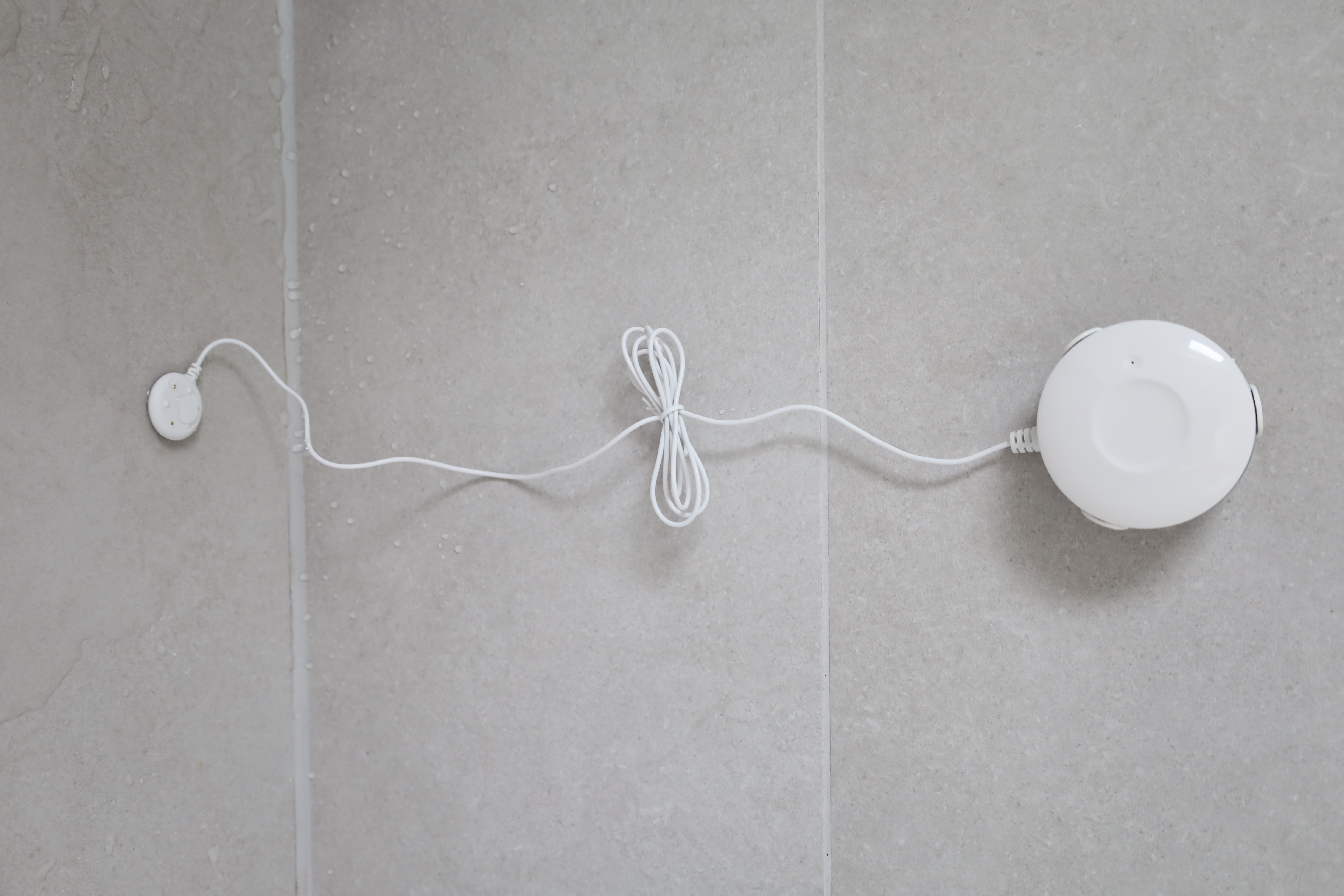 Water damage on the floor — the classic scenario for the Flood Sensor